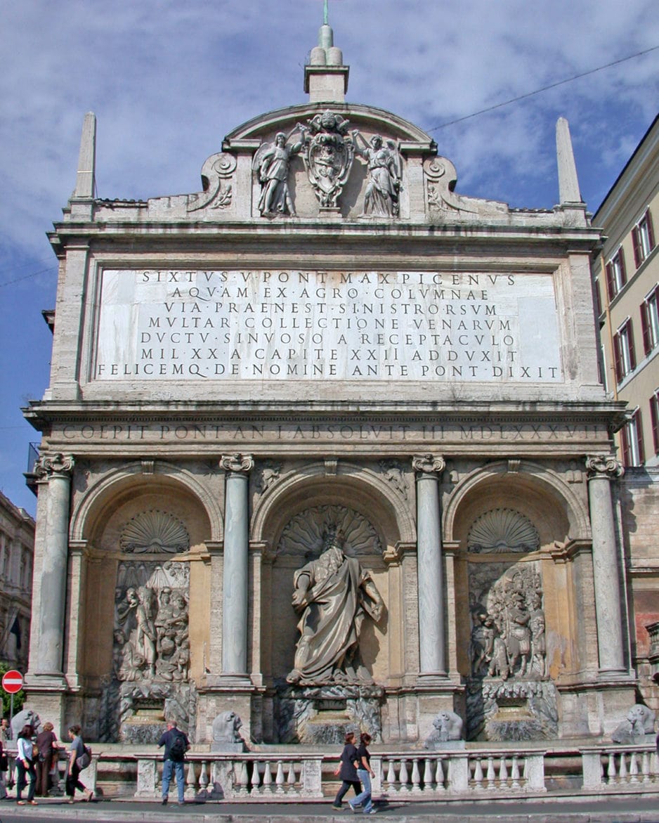 Moses Fountain (Fontana dell’Acqua Felice) in Rome